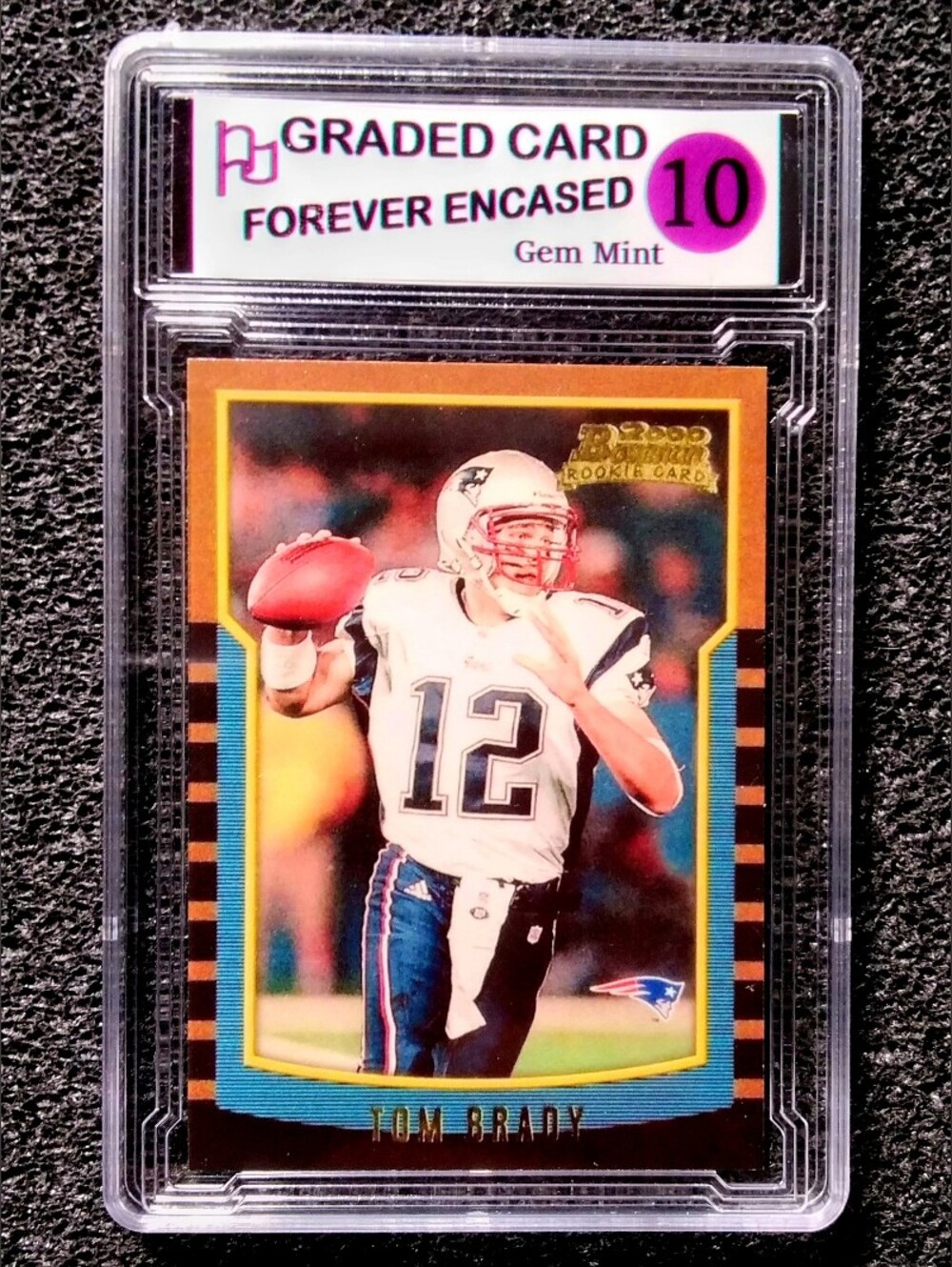 Tom Brady Patriots HOF Football Rookie Card Graded 10 Gem Mint